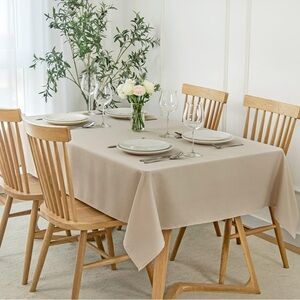 Elegant Beige Tablecloth for Dining Room